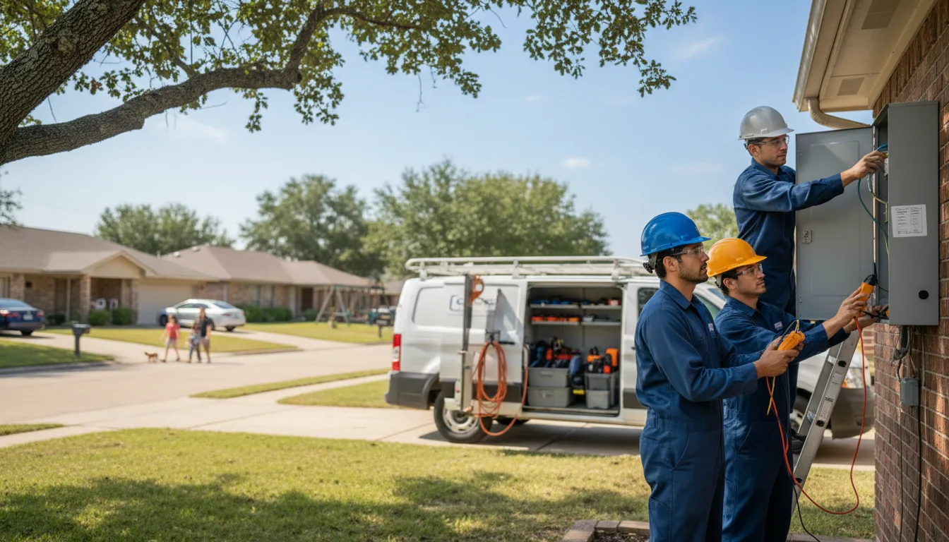 Certified electrician providing emergency electrical services in Varina, IA